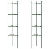 Vidaxl tomatenkooi 2 st 154 cm staal en polypropeen