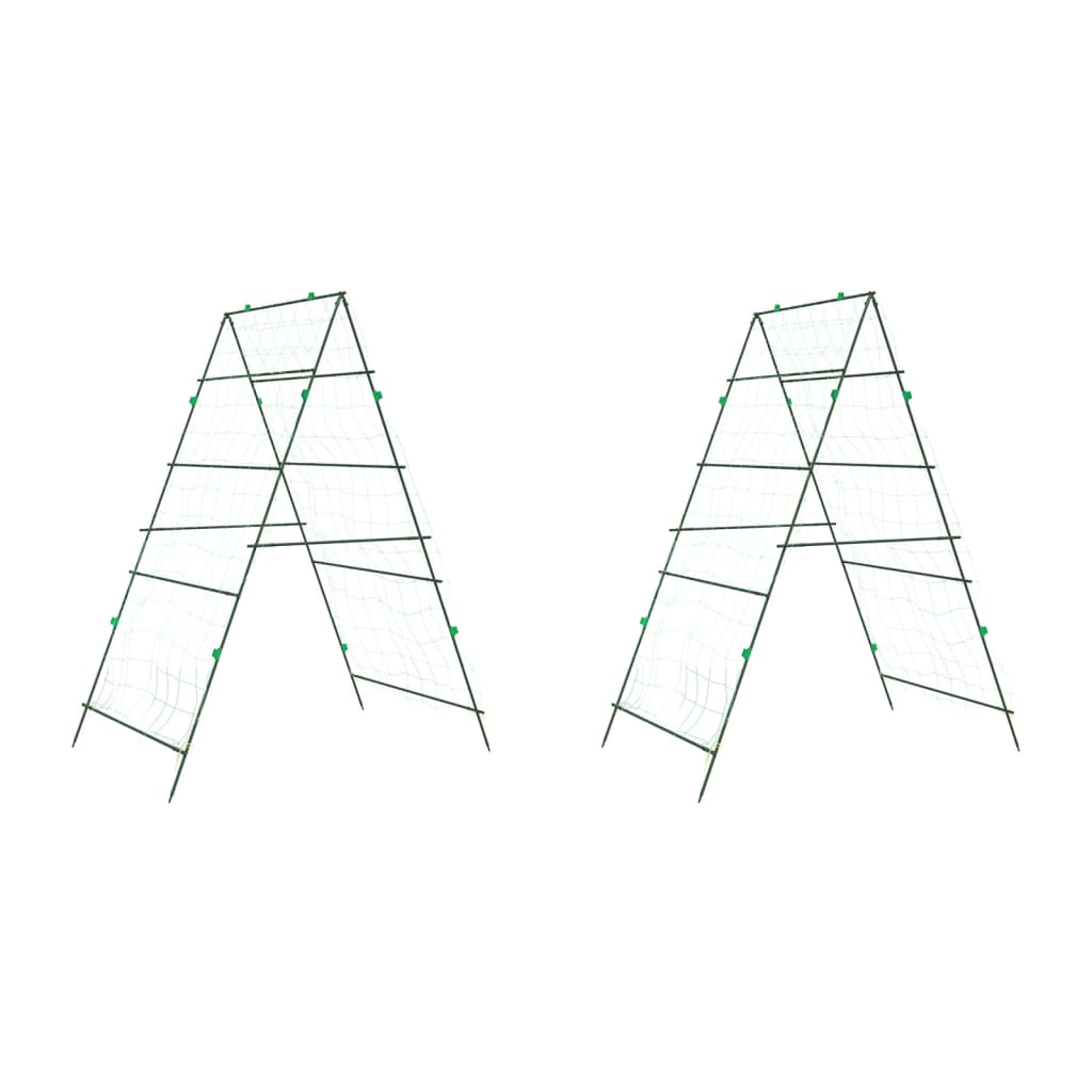 VidaXL Plantenklimrekken 2 st A-frame staal