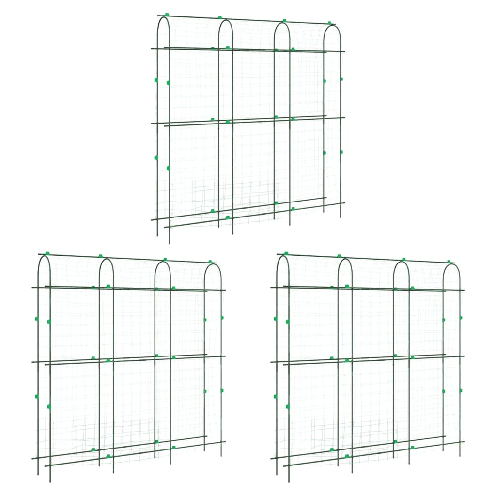 VidaXL Plantenklimrekken 3 st U-frame staal