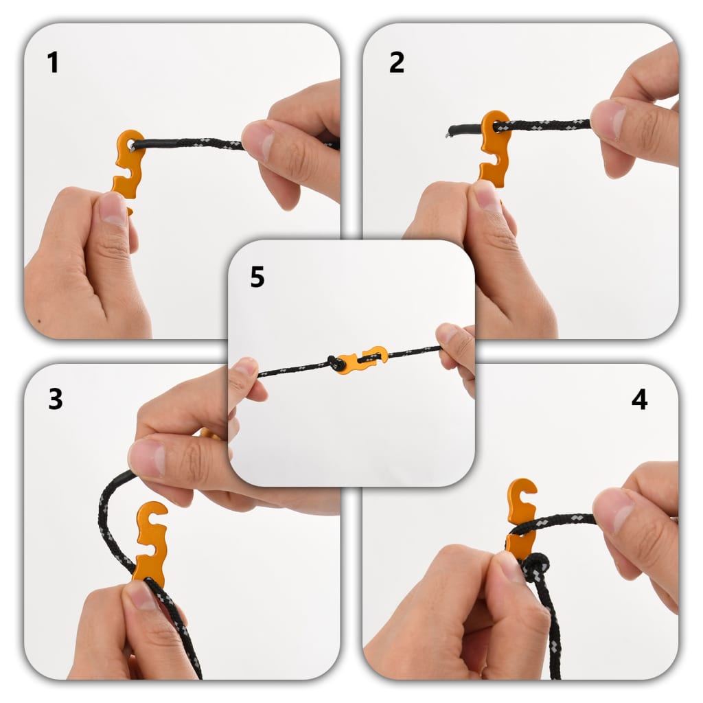 Vidaxl tentscheerlijnen met spanners 8 st reflecterend 4 m 4 mm