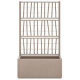Vidaxl plantenbak met latwerk 80x36x140 cm polypropeen lichtbruin