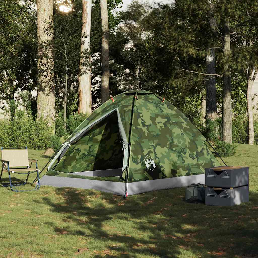 Vidaxl koepeltent 4-persoons waterdicht camouflage