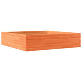 Vidaxl plantenbak 100x100x23 cm massief grenenhout wasbruin
