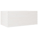 VidaXL Plantenbak 110x60x46 cm massief grenenhout wit