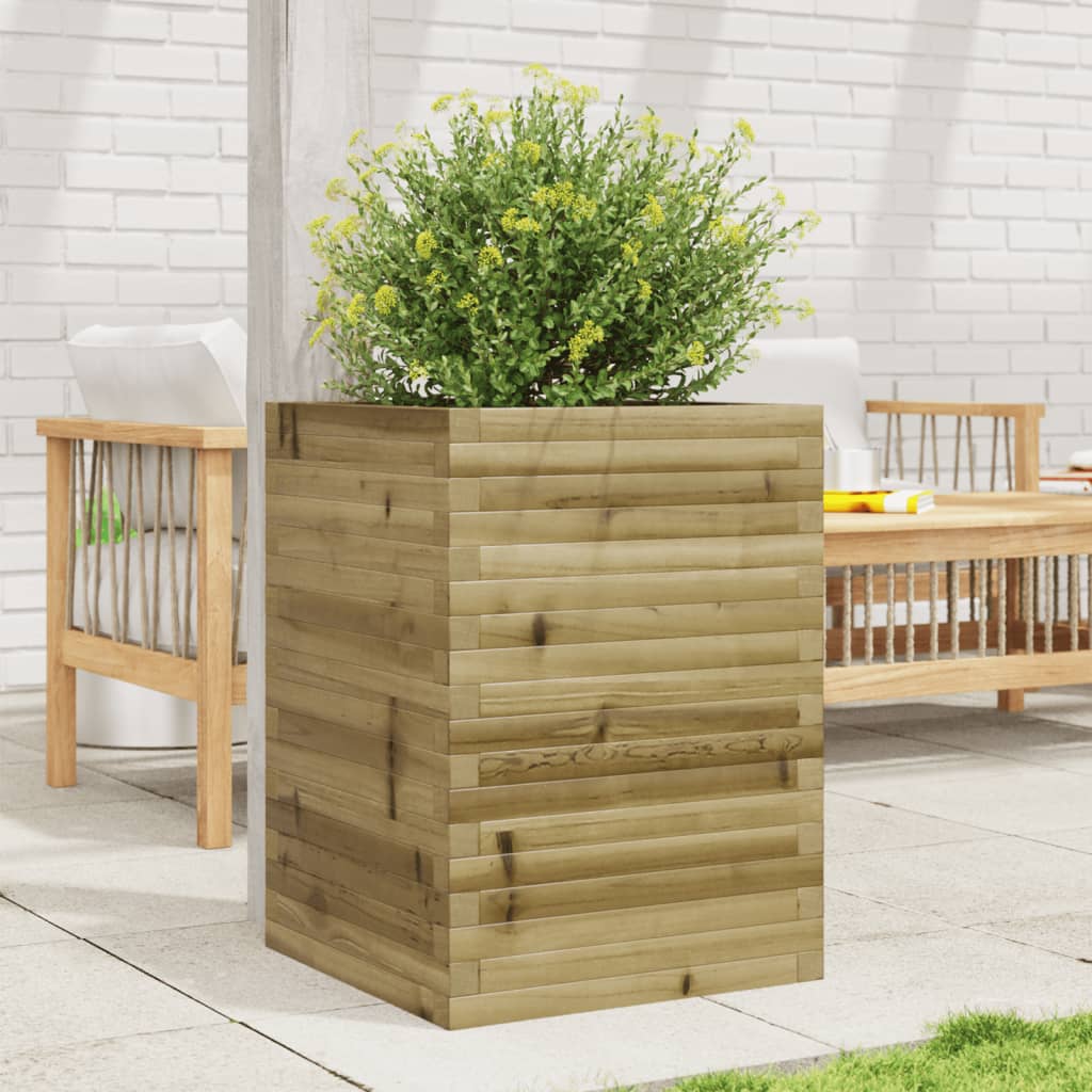 VidaXL Plantenbak 50x50x68,5 cm geïmpregneerd grenenhout