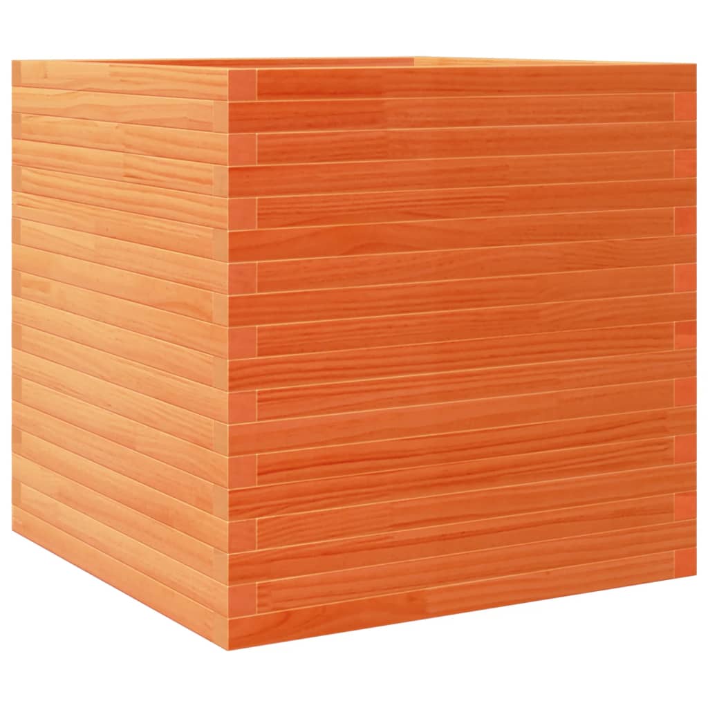 VidaXL Plantenbak 70x70x68,5 cm massief grenenhout wasbruin
