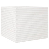 VidaXL Plantenbak 80x80x68,5 cm massief grenenhout wit