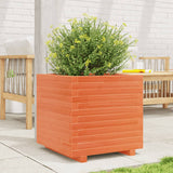 VidaXL Plantenbak 50x50x49,5 cm massief grenenhout wasbruin