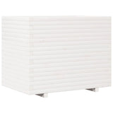 VidaXL Plantenbak 90x60x72,5 cm massief grenenhout wit