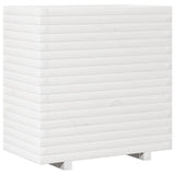 VidaXL Plantenbak 70x40x72 cm massief grenenhout wit