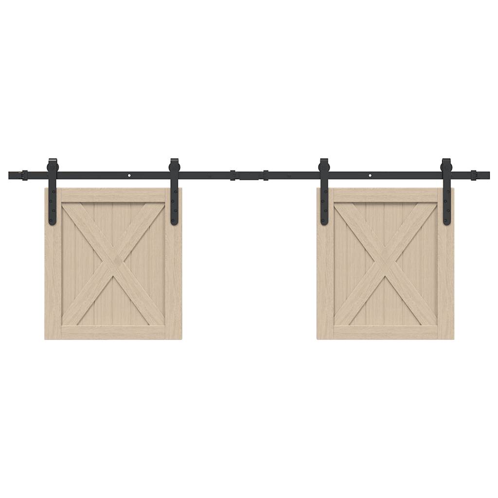Vidaxl ophangset voor schuifdeur 152 cm koolstofstaal