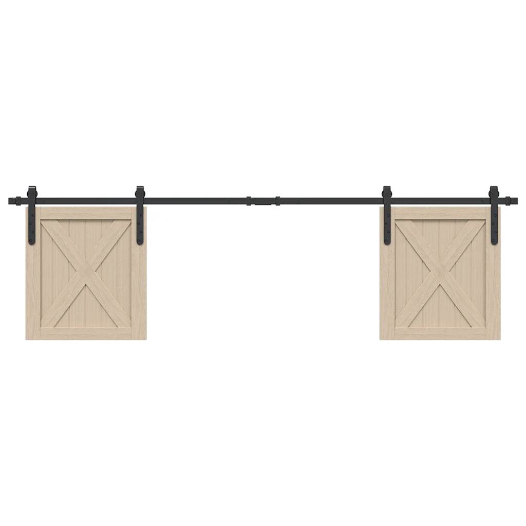 Vidaxl ophangset voor schuifdeur 183 cm koolstofstaal