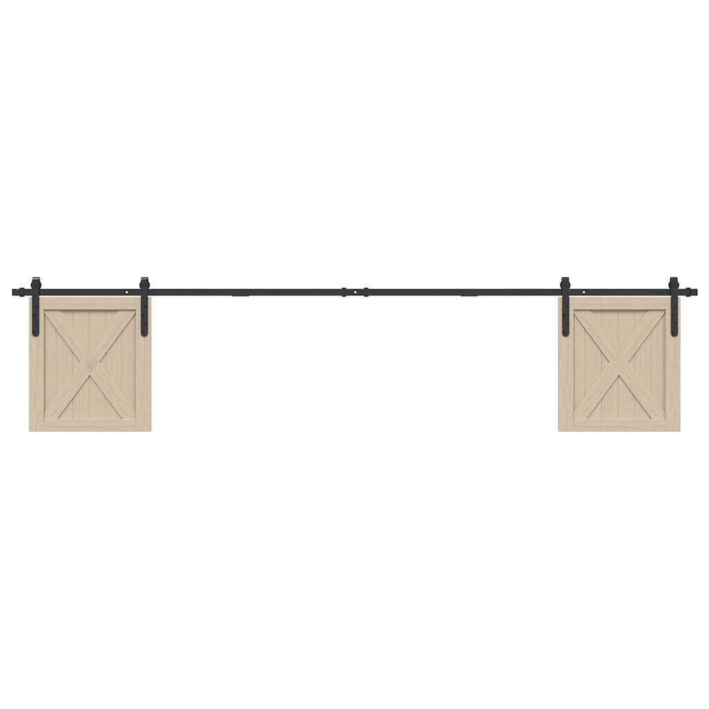 Vidaxl ophangset voor schuifdeur 244 cm koolstofstaal