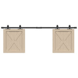 Vidaxl ophangset voor schuifdeur 152 cm koolstofstaal