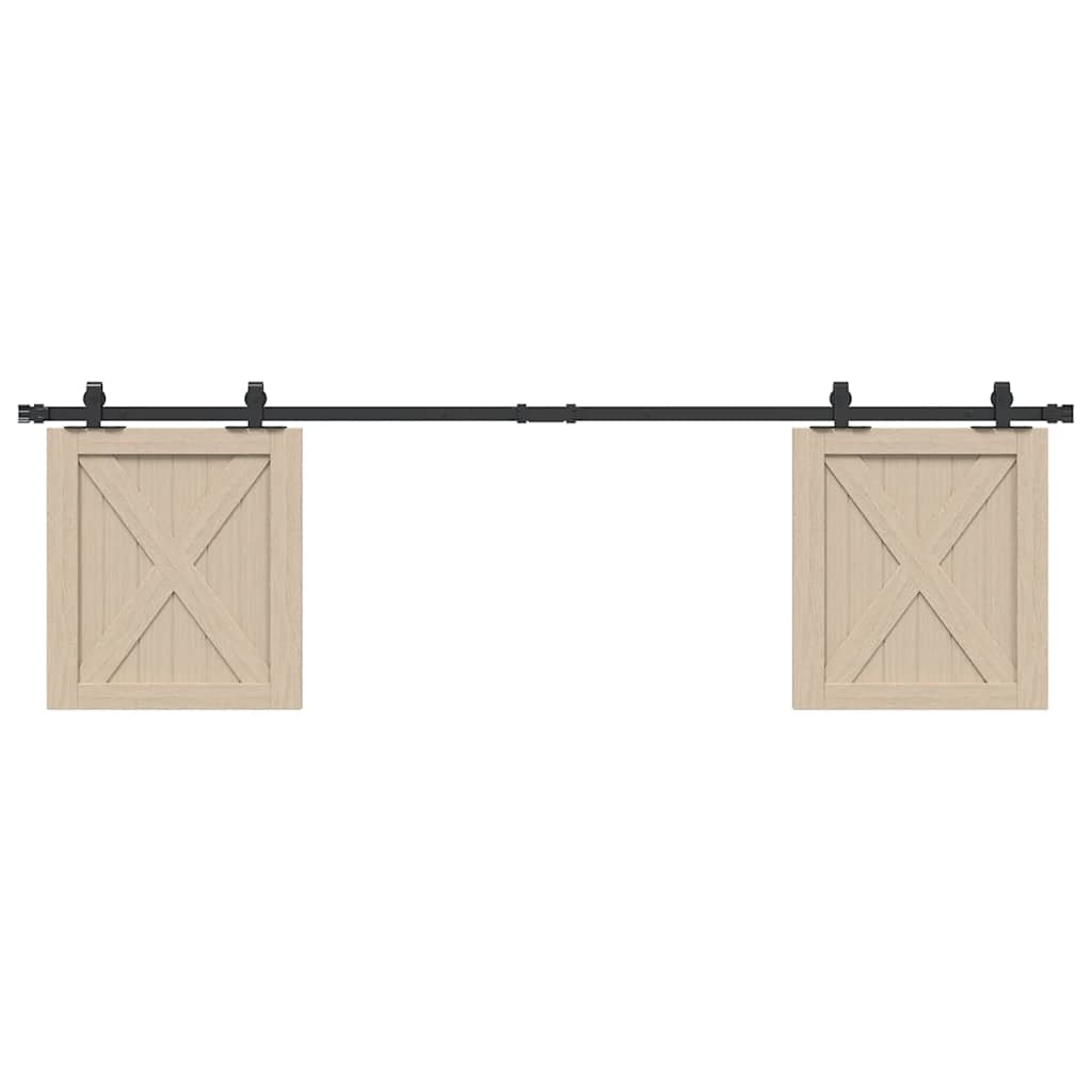 Vidaxl ophangset voor schuifdeur 183 cm koolstofstaal