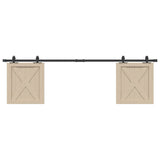 Vidaxl ophangset voor schuifdeur 183 cm koolstofstaal