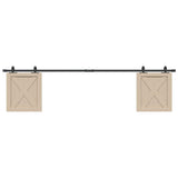 Vidaxl ophangset voor schuifdeur 213 cm koolstofstaal