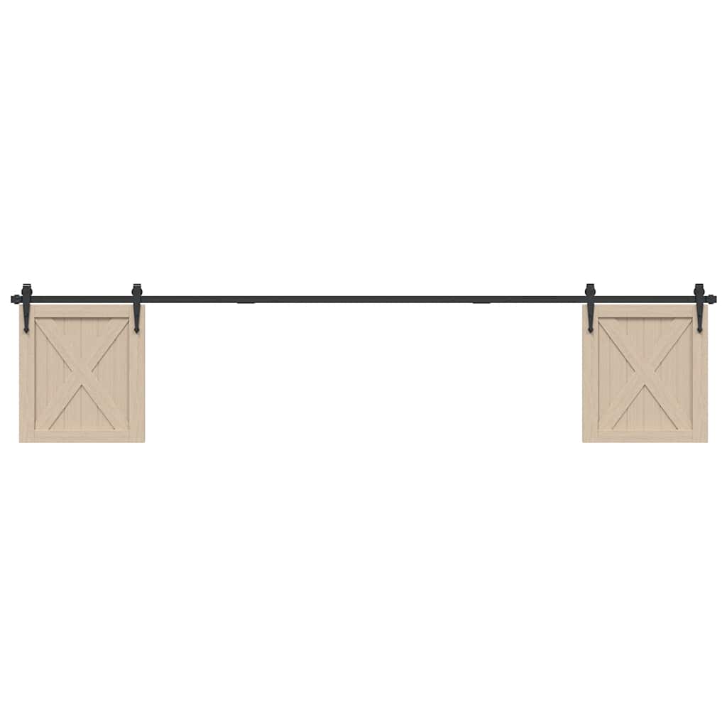 Vidaxl ophangset voor schuifdeur 244 cm koolstofstaal
