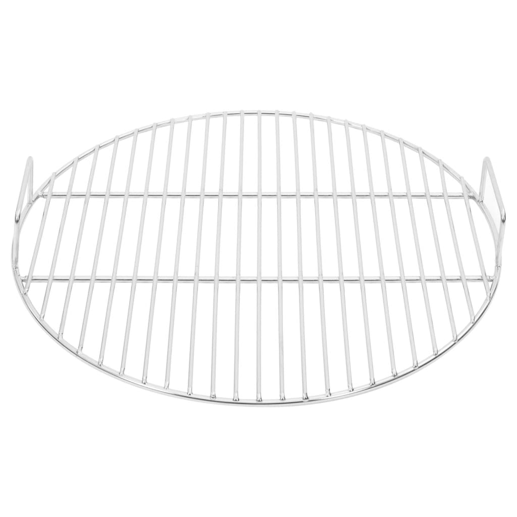 Vidaxl barbecuerooster met handgrepen rond ø44,5 cm 304 roestvrijstaal