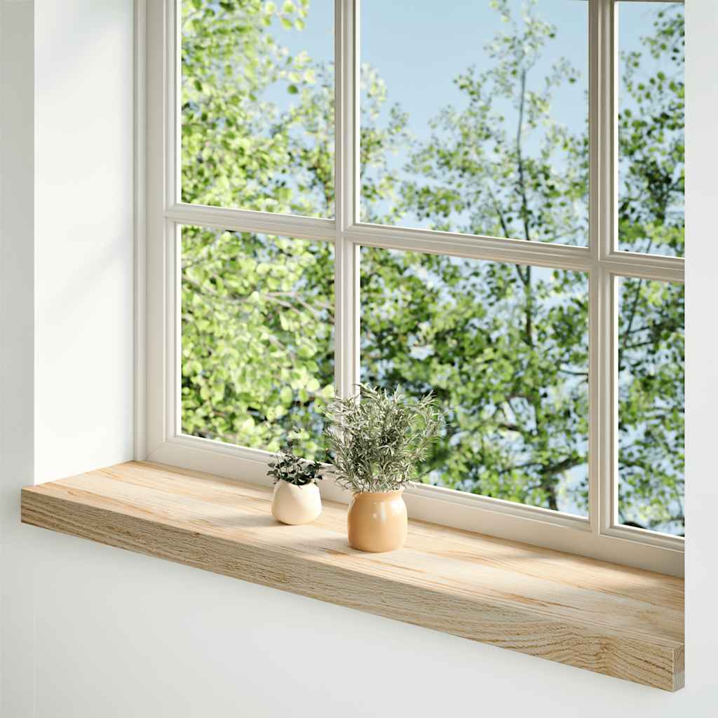 Vidaxl vensterbanken 2 st onbehandeld 70x20x2 cm massief eikenhout
