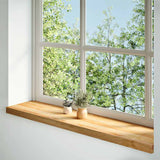 Vidaxl vensterbanken 2 st 120x25x2 cm massief eikenhout lichtbruin