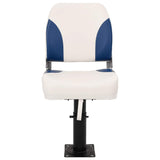 VidaXL 2-delige Bootstoelenset inklapbaar 41x36x48 cm blauw en wit