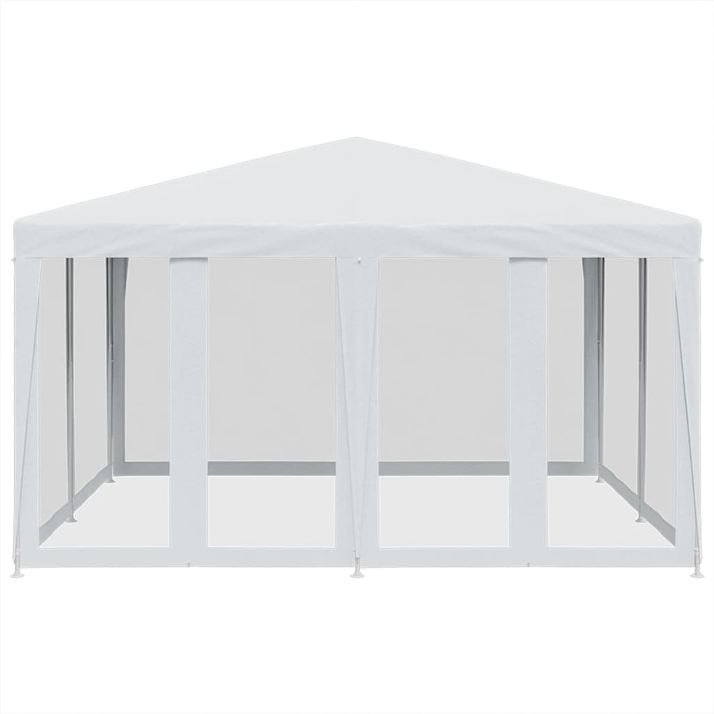 Vidaxl partytent met 8 mesh zijwanden 4x4 m hdpe wit
