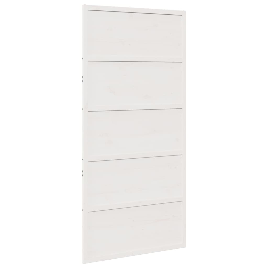 Vidaxl schuifdeur 100x208 cm massief grenenhout wit