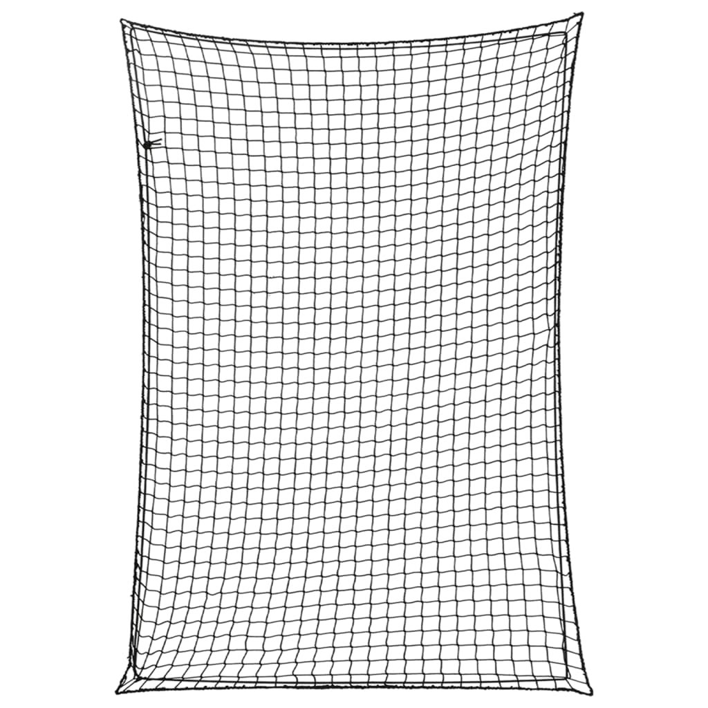 Vidaxl aanhangwagennet elastisch touw 5x3,5 m polypropeen zwart