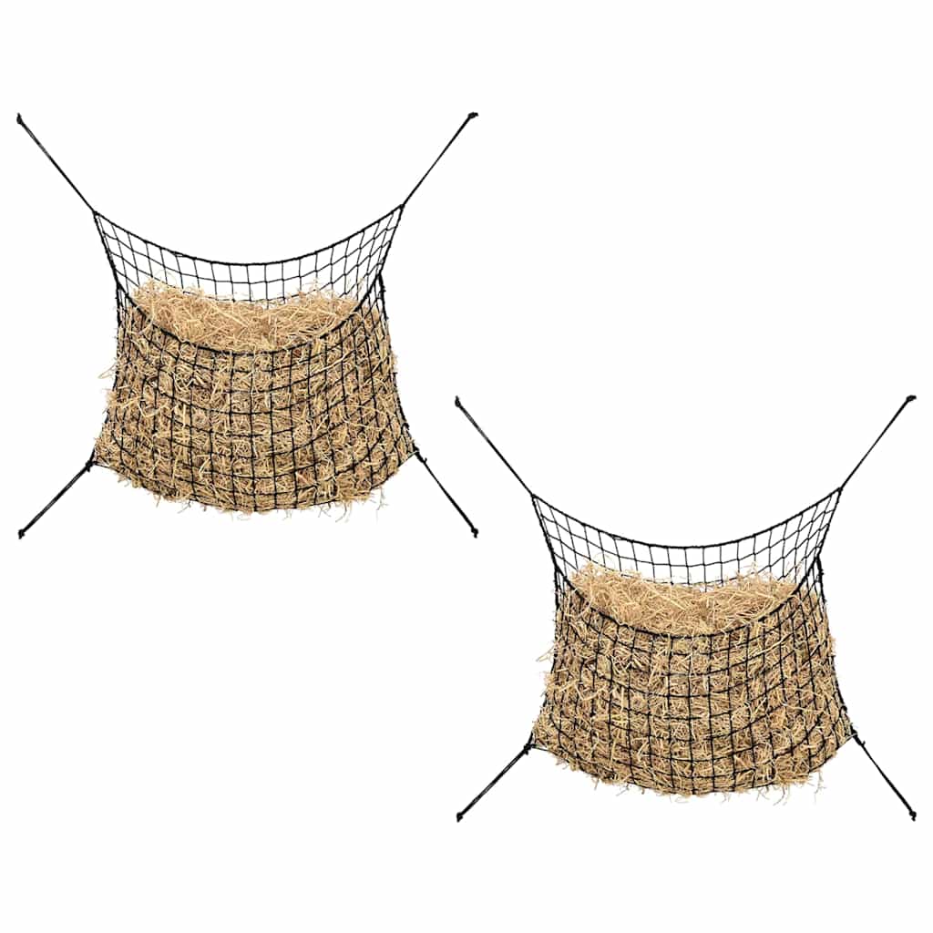 Vidaxl hooinetten 2 st 150x90 cm rechthoekig polypropeen zwart
