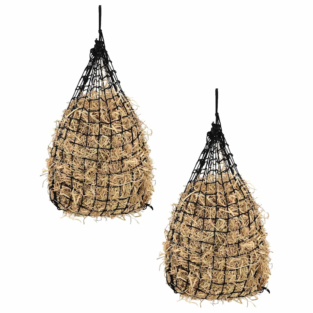 Vidaxl hooinetten 2 st 75x75 cm rond polypropeen zwart
