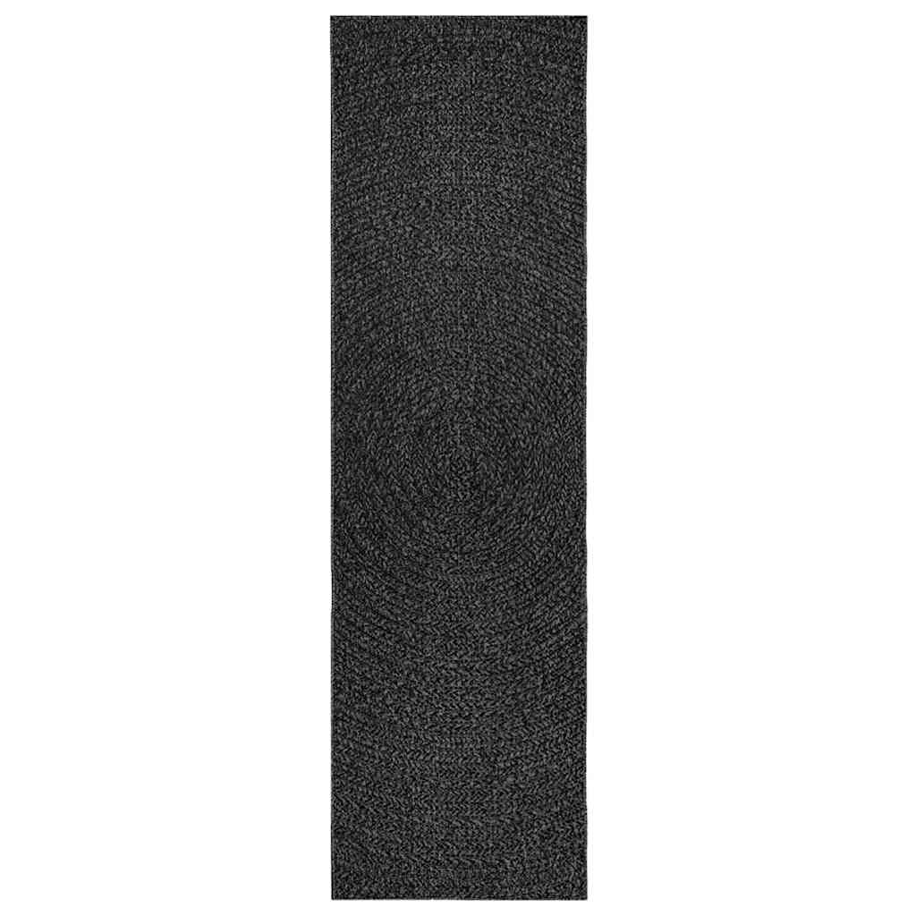 Vidaxl vloerkleed zizur binnen en buiten 80x250 cm jute look antraciet