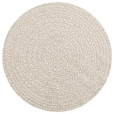 Vidaxl vloerkleed zizur crème binnen en buiten ø 90 cm jute look
