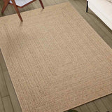 Vidaxl vloerkleed zizur beige binnen en buiten 60x110 cm jute look