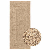 Vidaxl vloerkleed zizur beige binnen en buiten 80x200 cm jute look