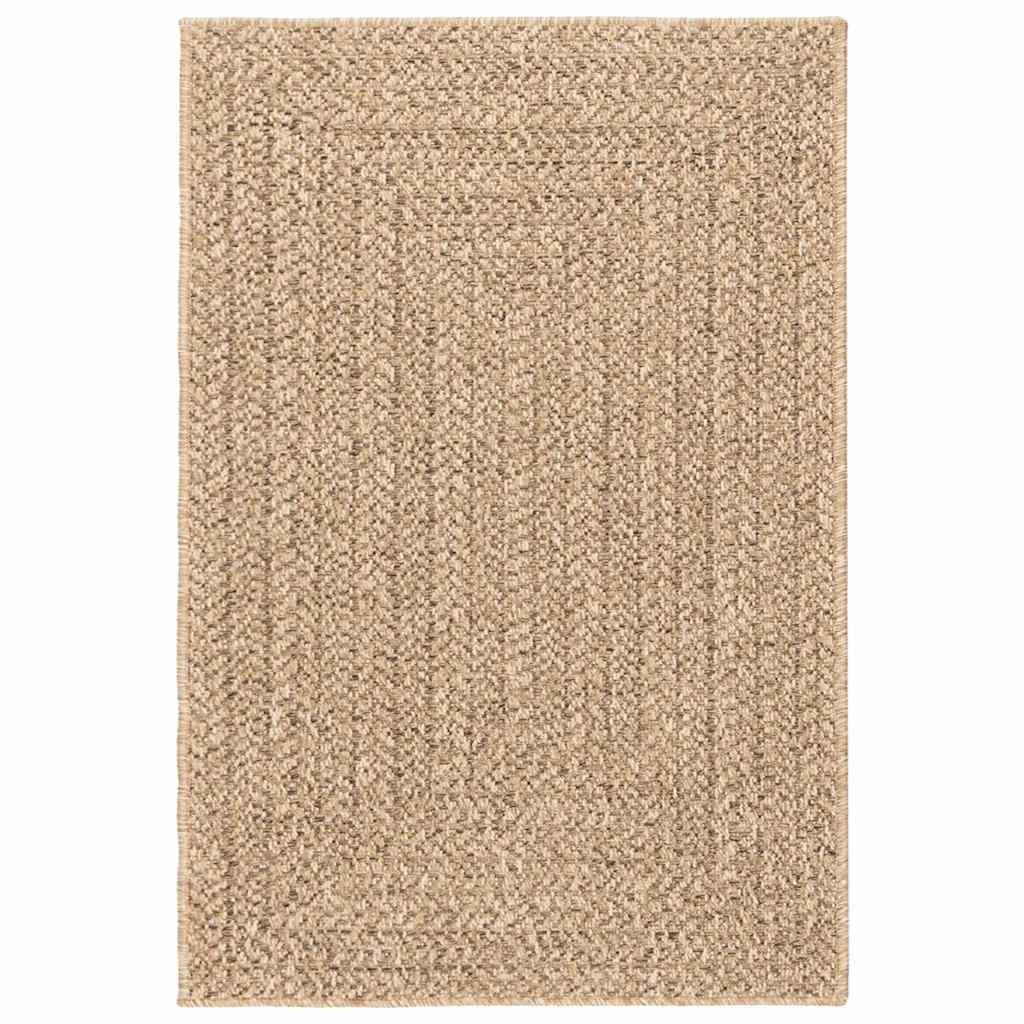 Vidaxl vloerkleed zizur beige binnen en buiten 100x200 cm jute look