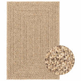 Vidaxl vloerkleed zizur beige binnen en buiten 120x120 cm jute look