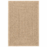 Vidaxl vloerkleed zizur beige binnen en buiten 120x120 cm jute look
