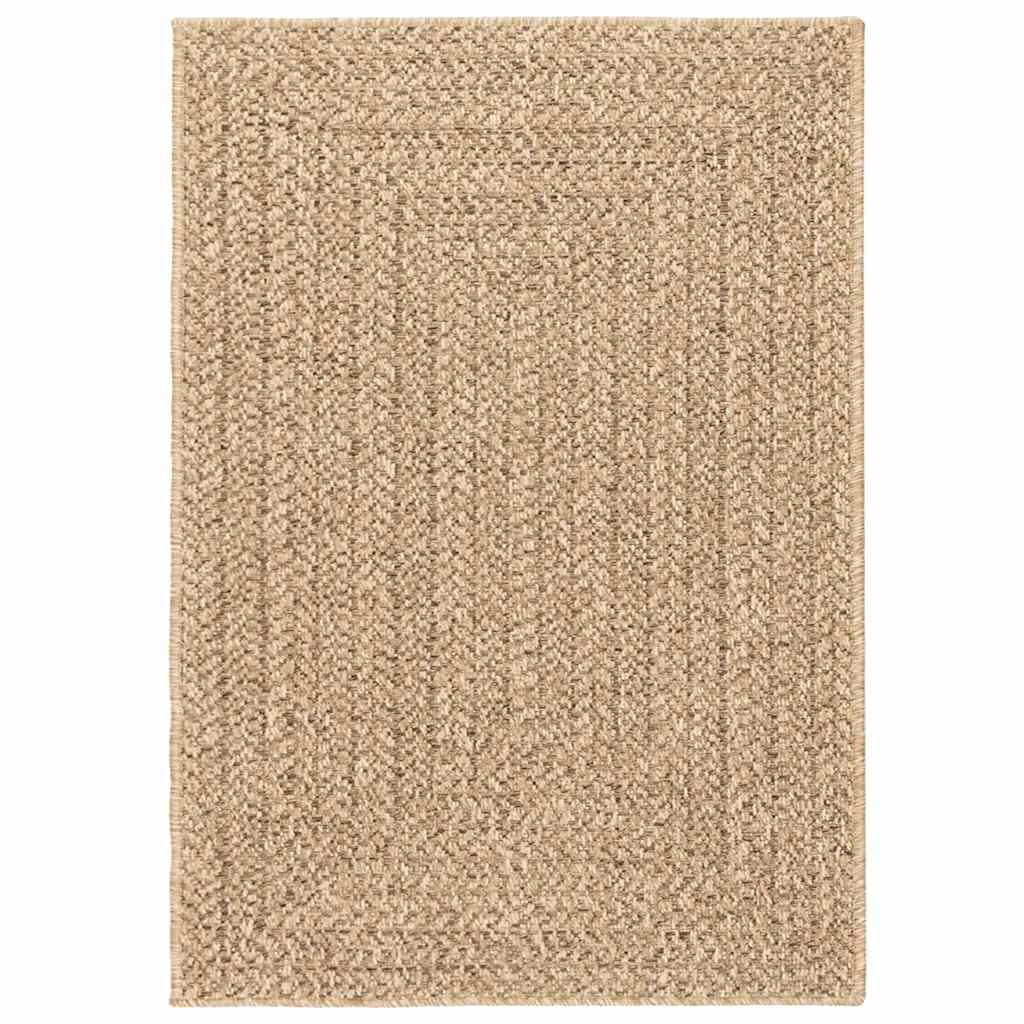 Vidaxl vloerkleed zizur beige binnen en buiten 120x170 cm jute look
