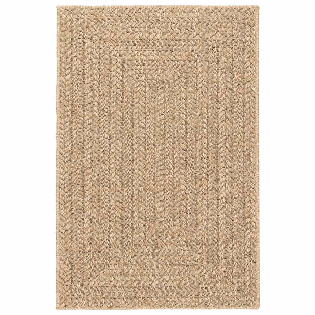 Vidaxl vloerkleed zizur beige binnen en buiten 140x200 cm jute look