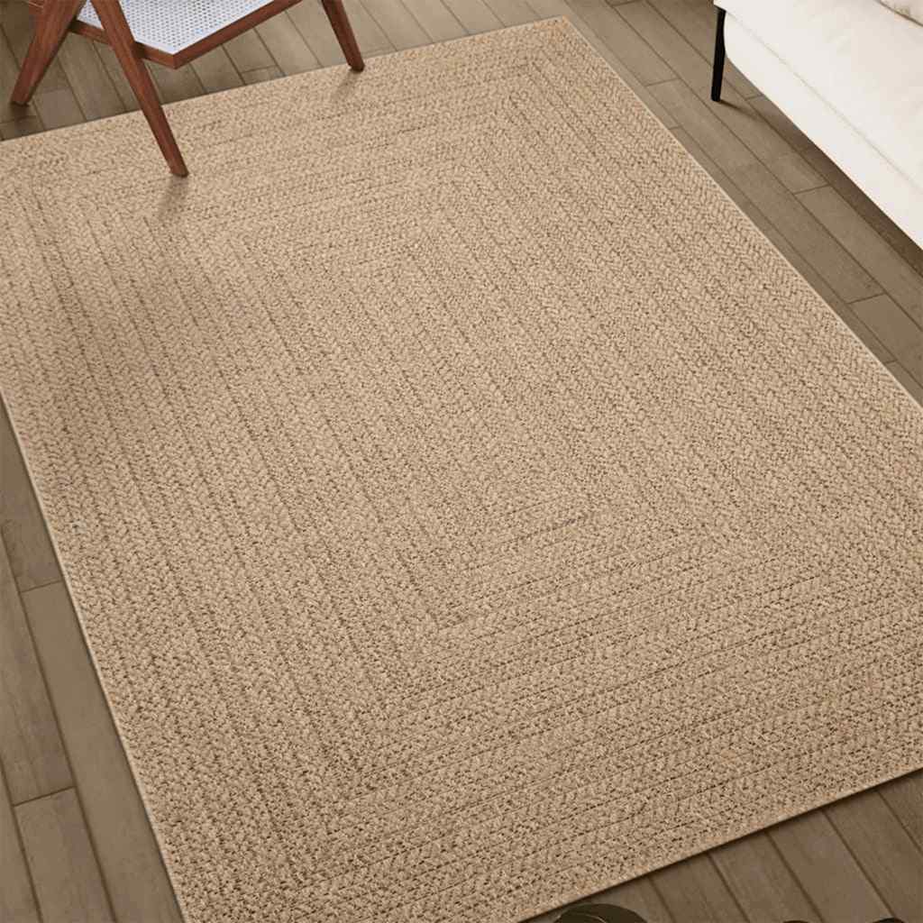 Vidaxl vloerkleed zizur beige binnen en buiten 160x230 cm jute look