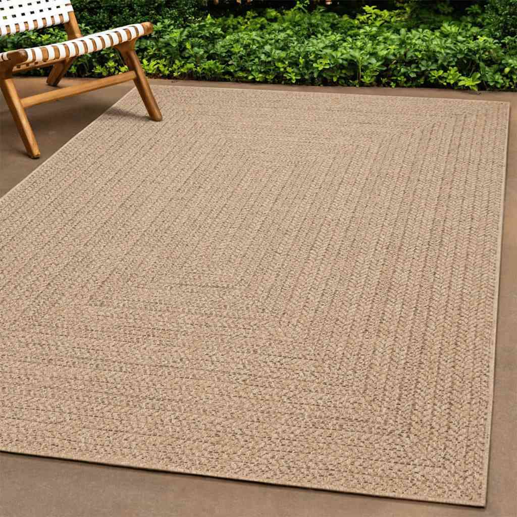 Vidaxl vloerkleed zizur beige binnen en buiten 200x290 cm jute look