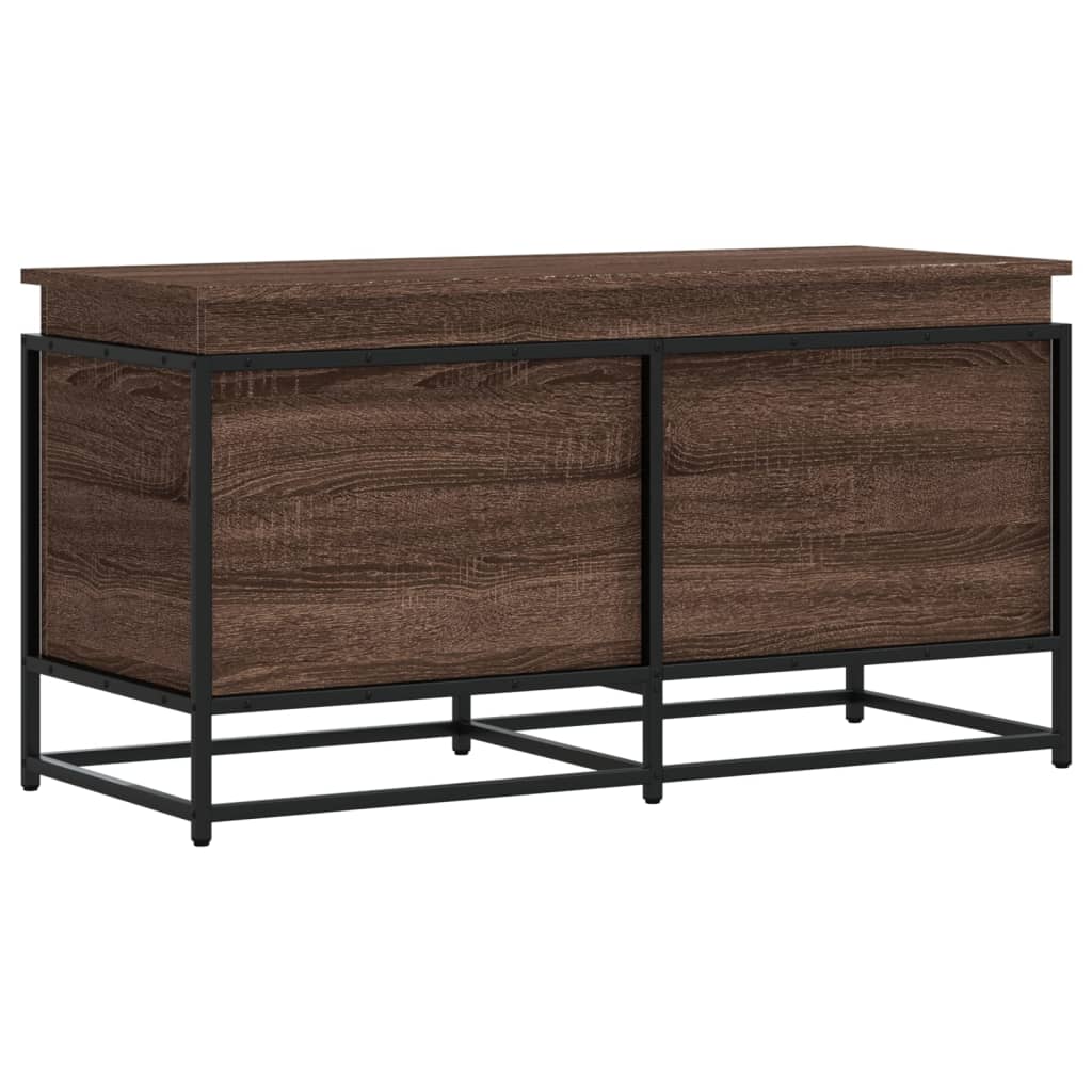 Vidaxl opbergbox met deksel 100x40x51,5 cm bewerkt hout bruin eiken