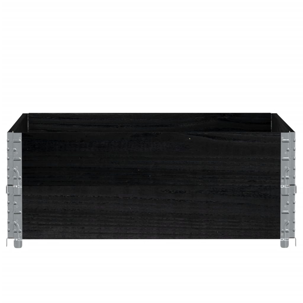 Vidaxl plantenbak 100x100 cm massief grenenhout zwart