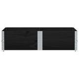 Vidaxl plantenbak 150x100 cm massief grenenhout zwart