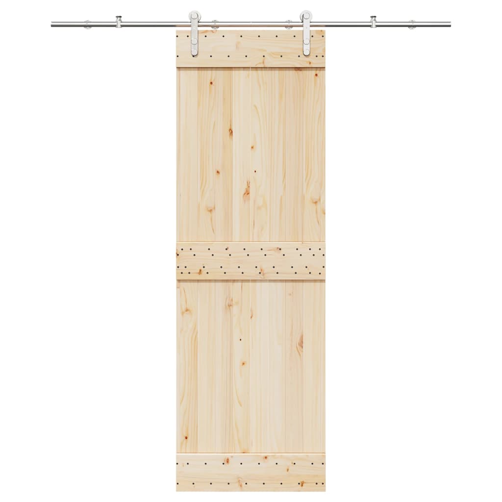 Vidaxl schuifdeur onderdelenset 183 cm roestvrij staal zilverkleurig