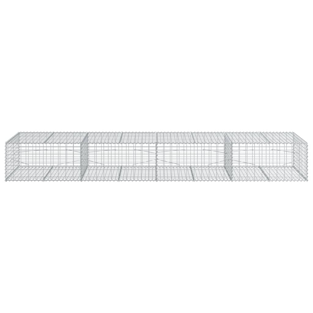 VidaXL Schanskorf 400x100x50 cm gegalvaniseerd ijzer zilverkleurig