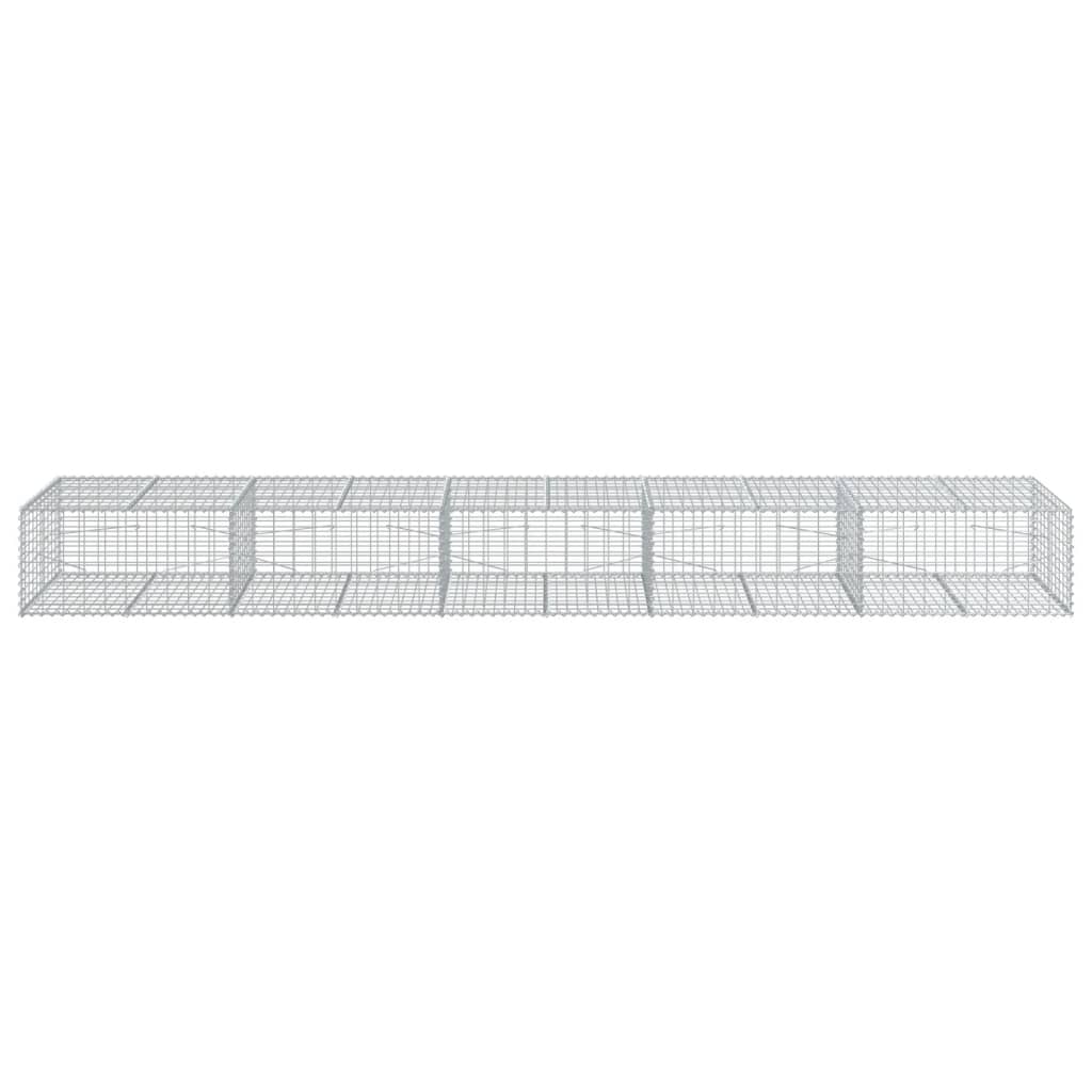 VidaXL Schanskorf 500x100x50 cm gegalvaniseerd ijzer zilverkleurig