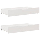 Vidaxl bedlades 2 st 90x55x17 cm massief grenenhout wit