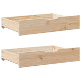 Vidaxl bedlades 2 st met wieltjes 85x55x17 cm massief grenenhout